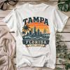Tampa Florida Vintage Skyline Sunset Palm Tee | Retro City Souvenir