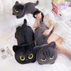 Cute Cat Throw Pillow Plush Toy Doll Black Cat Doll Children's Company Soothing Doll