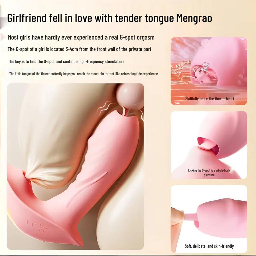 Remote Control Wearable Licking Vibrator Massager for Adults