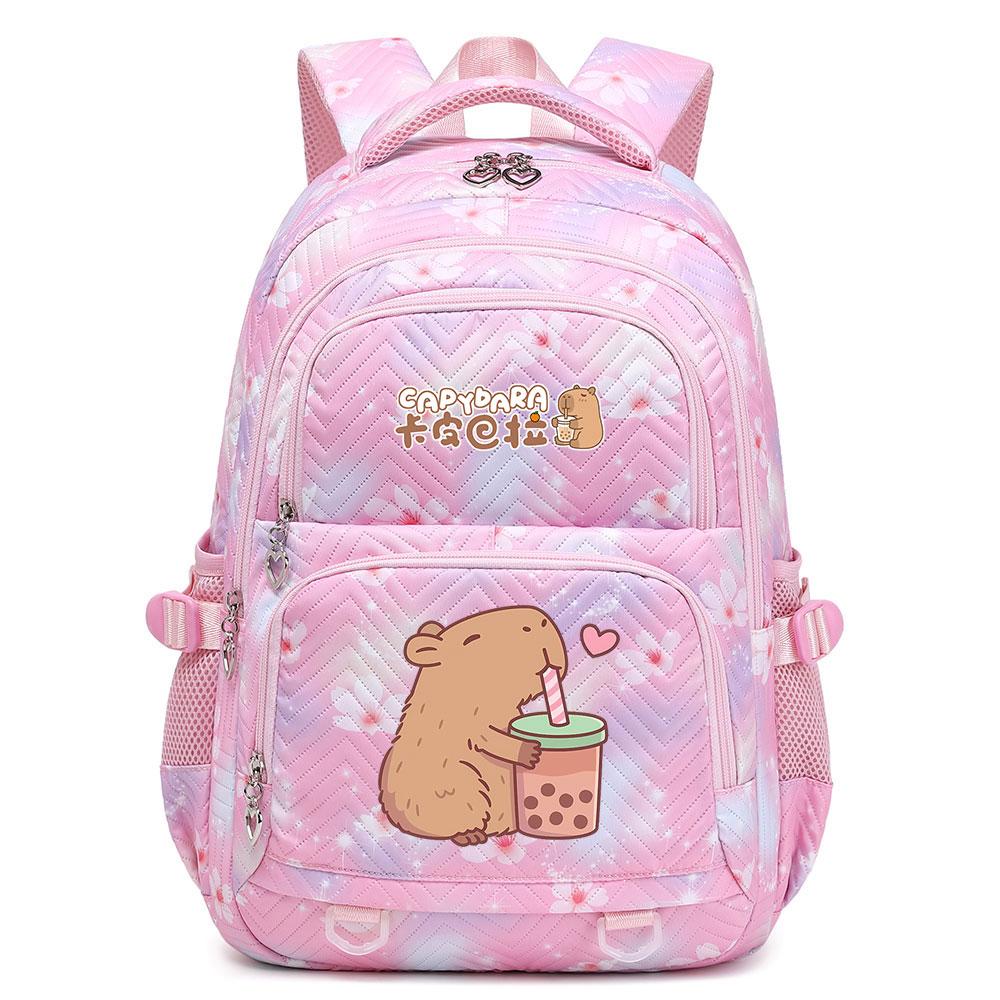 Cute Capybara Student Waterproof Backpack Girls Kids Back To School Book Bags Teenagers Schoolbags Women Travel Bagpack Mochila