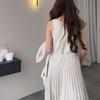 2025 Autumn/Winter Casual Solid Color Round Neck Loose Sweater & Skirt Set