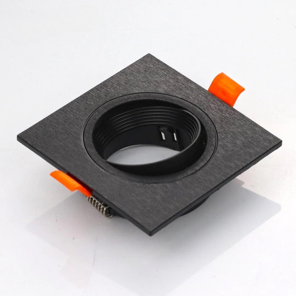 MR16 GU10 Base Socket Fixture Replaceable Light Source Square Round Recessed Ceiling Lighting Downlight Spotlight Mounting Frame