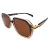 RSINC Unisex Designer-Sonnenbrille UV-Schutz Vintage Quadratisch Braun Gold KN-2307 B0DKC3S5CF