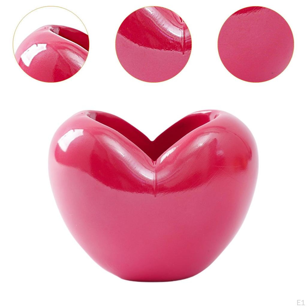 Desk Pencil Holder Storage Container Heart Shaped Holiday Decoration Makeup Brush Organizer Desktop