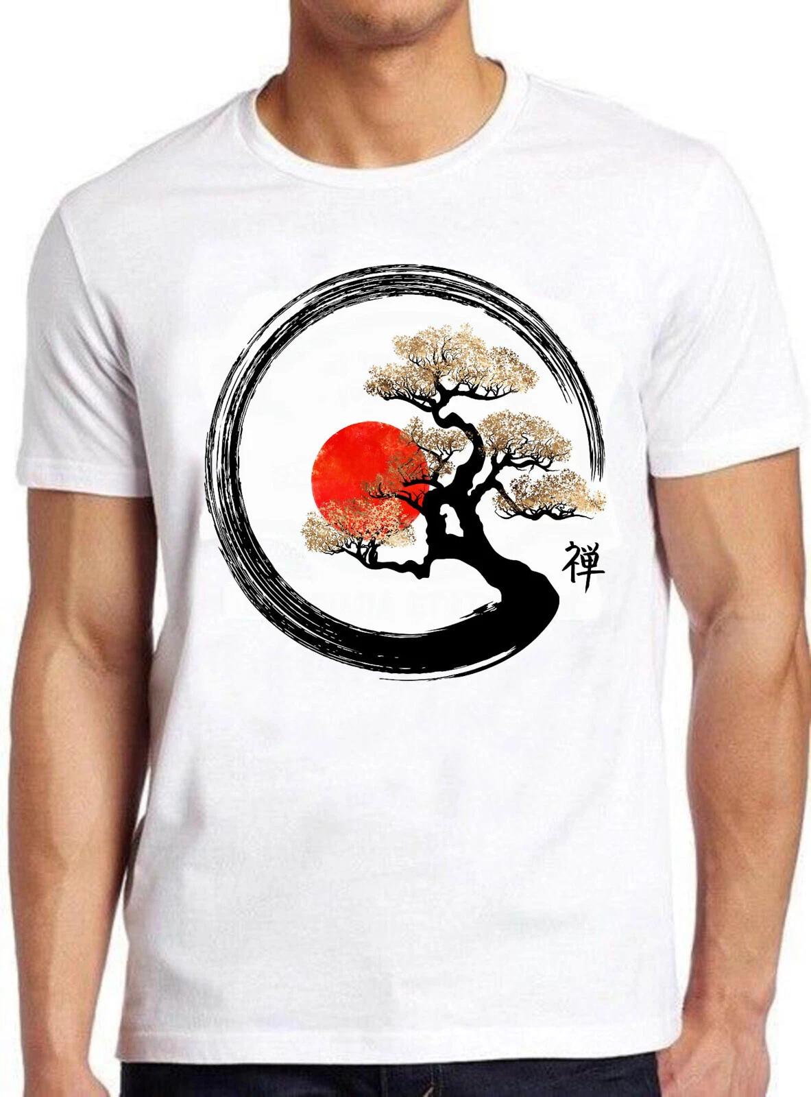 Enso Circle Bonsai Tree Cool Vintage Japanese Cult Music Movie Gift T Shirt M803 M