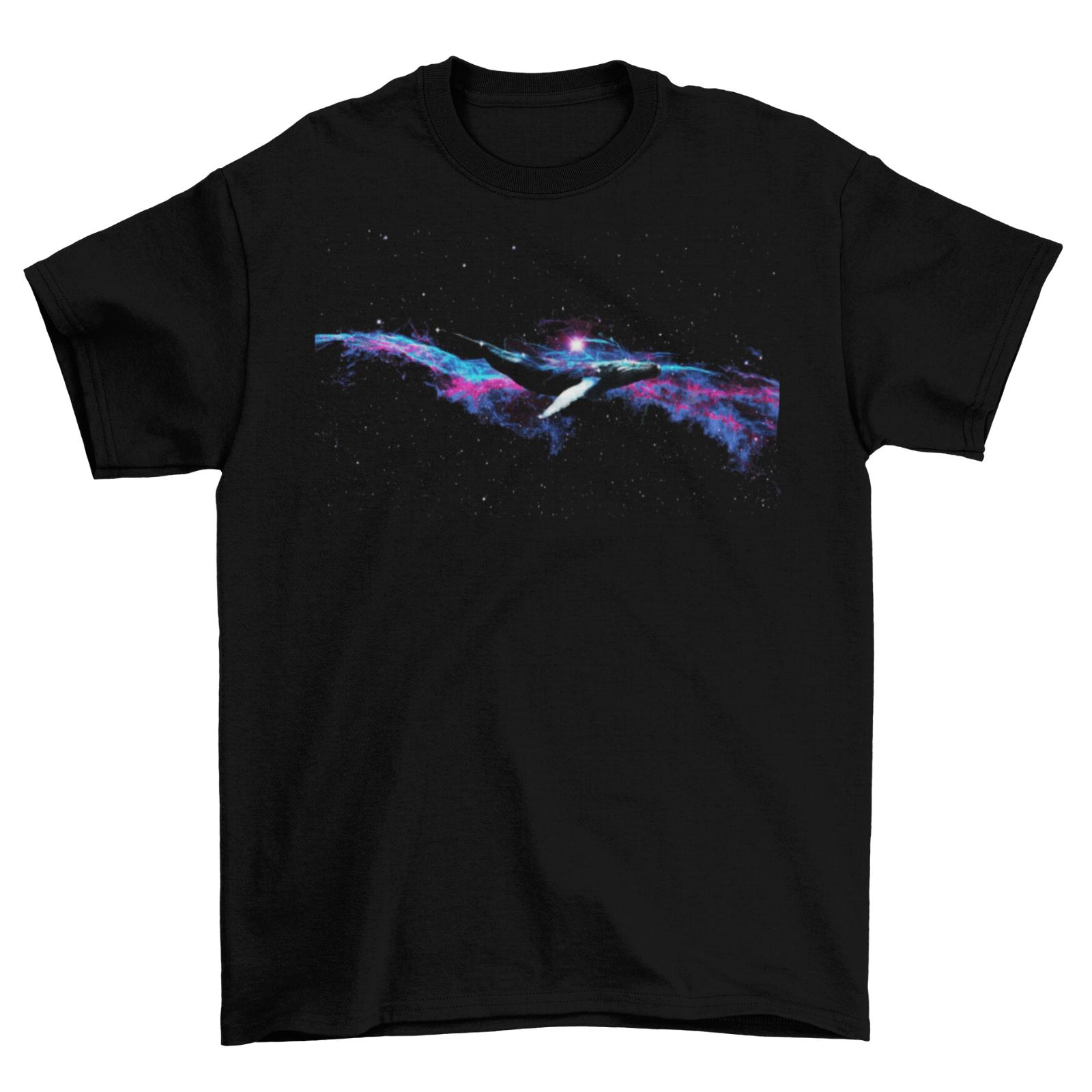 

Space Whale T-Shirt Unisex Adult Funny Sizes Cotton Galaxy Killer Whale Orca New 3XL