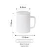 Shangqi Frosted Ceramic Coffee Mug with Lid
