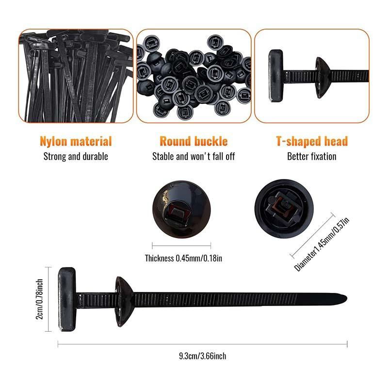 Nylon Universal Cable Tie Buckle Heavy Duty Self-Locking Nylon Zip Ties Holder Multipurpose Plastic Cable Ties Tool