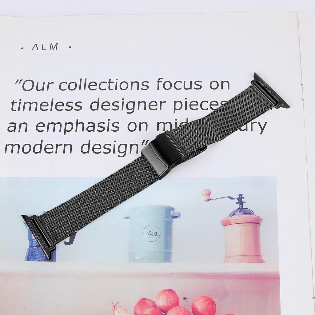 Watch Strap for Apple Watch Series 10 9 8 7 SE 6 5 4 3 2 1 42mm 41mm 40mm 38mm Milanese Metal Band with Buckle
