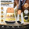 2pcs Silver Western Stirrups Rubber Anti-Skid Pad Cushioned Stirrups Aluminum Stirrups  Stepping On