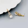 Fashion Light Luxury Creative Simple Niche Earrings Classic Four-Leaf Clover Pearl Zircon Earrings Earrings Spot