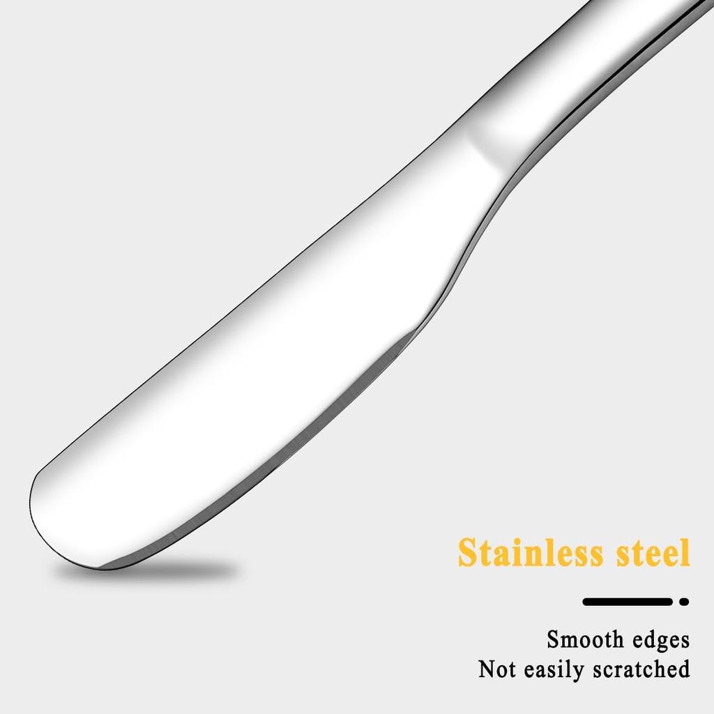 Homquen Stainless Steel Butter Knife, Butter Spreader, Butter Knives, Butter Spreader Knife for Kitchen Restaurant Party, Kitchen Gadgets, Set of 4