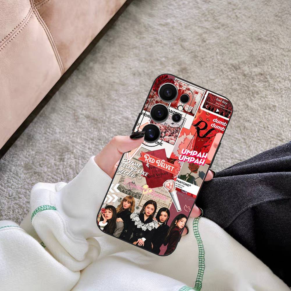 1pc Kpop R-Red V-Velvet Phone Case For Samsung S 24 Fe 25 Ultra Plus 20 Lite 21 30 22 23 24 22 Ultra 5G Fundas Samsung S23 5G
