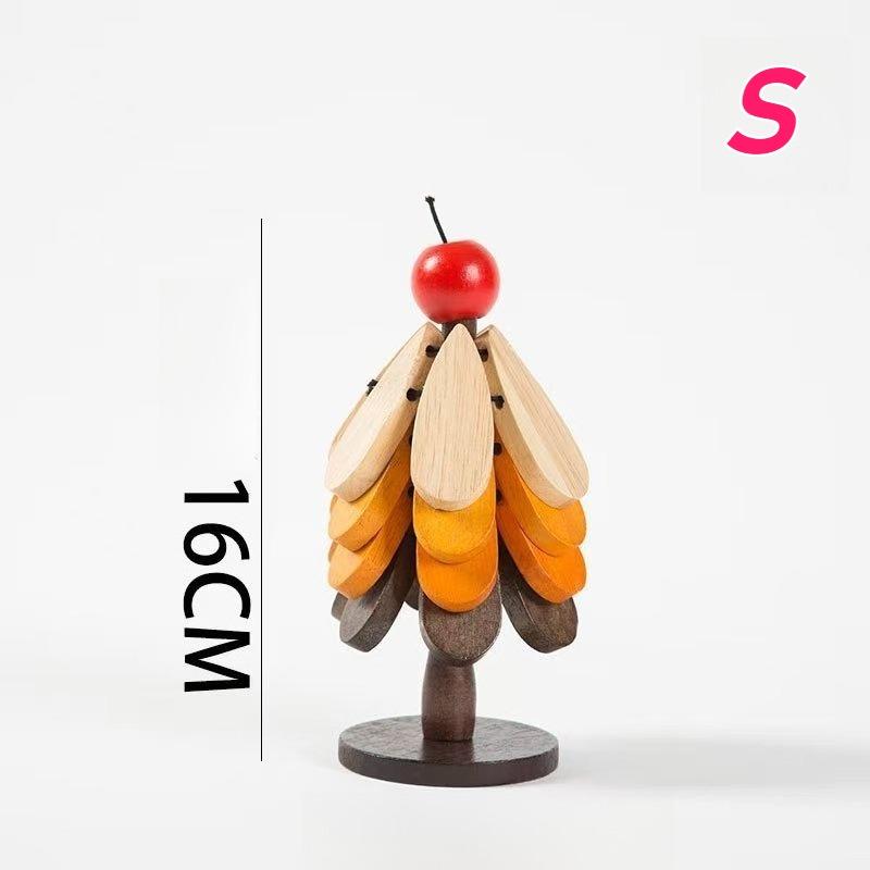 

Wooden Christmas Tree Trivets, Set of 4 Heat-Resistant Coasters for Hot Dishes, Festive Table Decor for Home & Restaurant S-Fruit