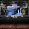 Fantasy Wasserfall Wald Gemälde Leinwand 5 Teile Fünfteiliges Wandbild Modernes Kunstposter Heimdekoration Geschenk Für Ihn Für Sie