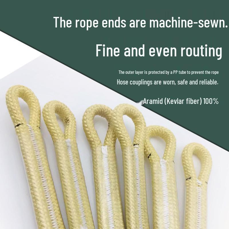 Aramid Fiber Fire Safety Rope: Flame Retardant, High-Temperature & Wear/Chemical Resistant, High-Strength, Free Shipping