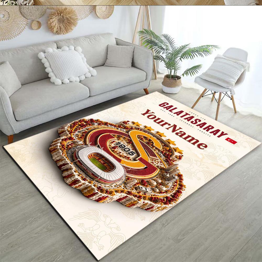 Galatasaray Personalized Text Floor Mat Suitable For Game Room Hallway Bedrooms Foyer Antislip Rug Anime Office Decor Wedding Party Gift