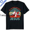 Retro Vintage Jesus Christ Gym T Shirts Unisex Pure Christian Faith Tee Top Short Sleeved Funny Printed Graphic Tshirt Gift