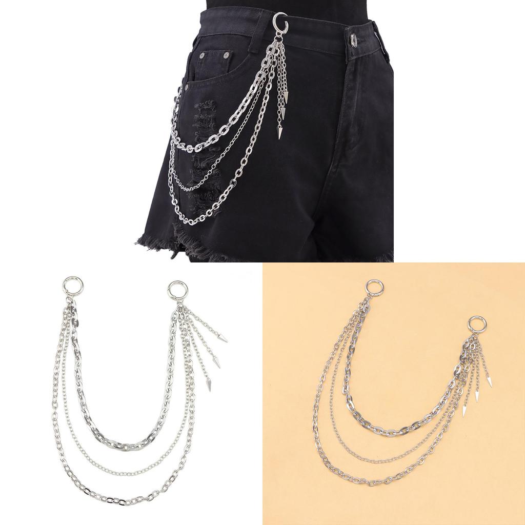 Hip Hop Metal Chain Belt With Lobster Lock For Men And Women Stylish Waist Jewelry