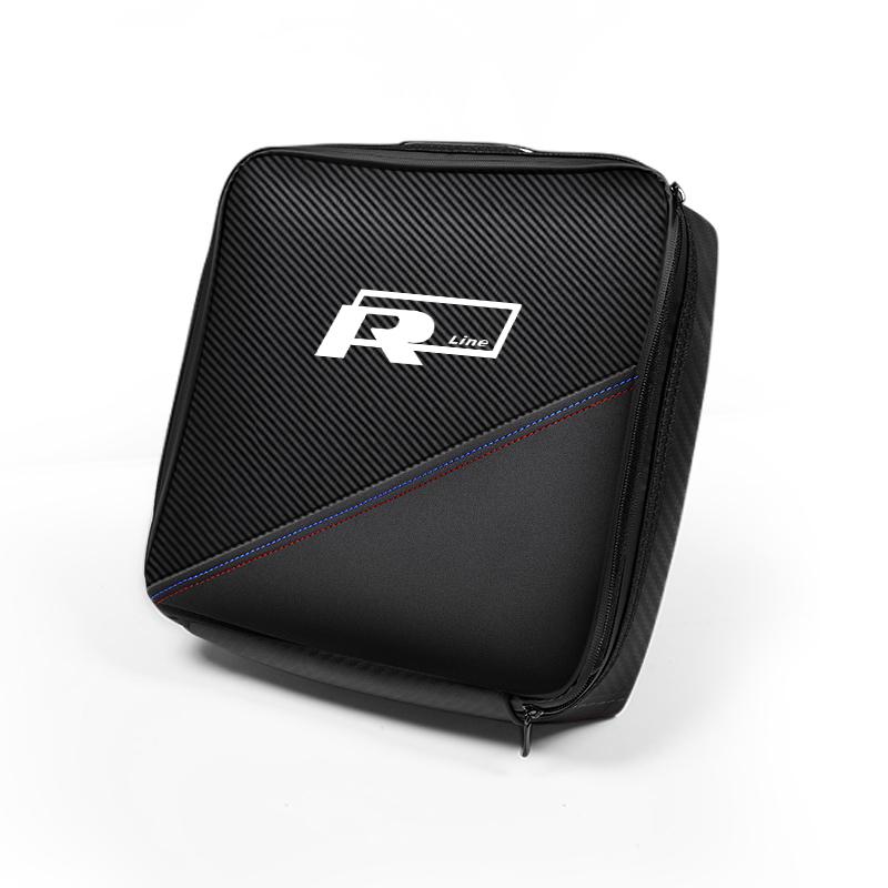 VW Car Rechargeable Gun Storage Box Leather Organizer Case For VW GTI Polo Golf MK6 Passat B6 Tiguan Arteon Jetta T-ROC ID.4 CC zf8