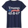 45 and 47 Trump 2024 Presidential Election Supporter Voters T-Shirt. Premium Cotton Short Sleeve O-Neck Unisex T Shirt New S-3XL