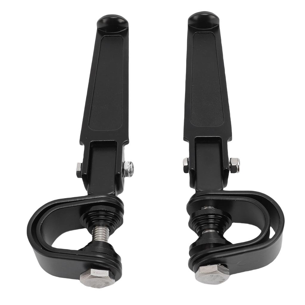 1 Pair U Clamp Footpegs 360 Degree Adjustable Universal Crash Bar Highway Footpegs for 1 Inch to 1.25 Inches Engine