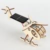 Wooden Solar Energy Aircraft Educational Toy Crafts DIY Model Wonderful Kid Gift
