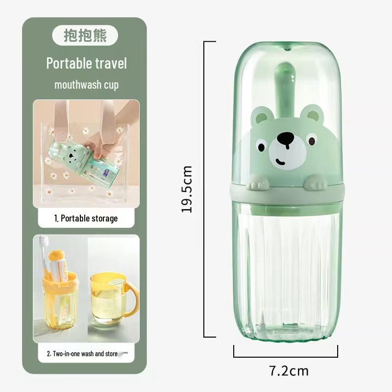Portable Travel Toothbrush Holder & Rinse Cup