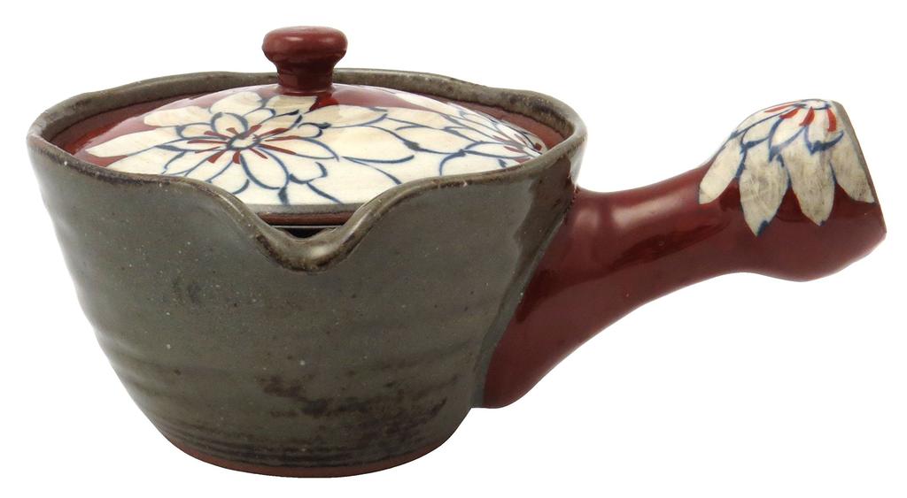 Hasami Ware Fukusho Kiln Dahlia Teapot Powder-glazed Hand-painted