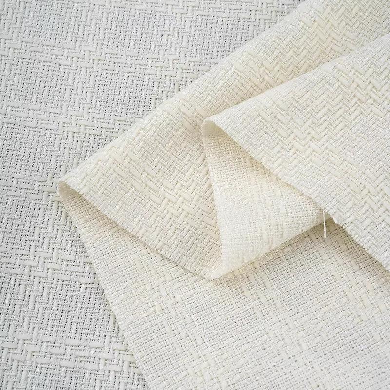 Woolen Tweed Plaid Chenille Fabric Woven Small Fragrant Fabric DIY Elegant Fashion Coat Skirt Designer