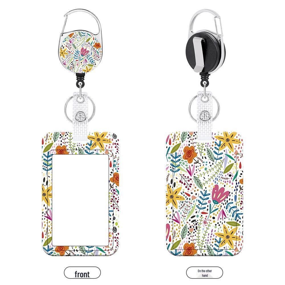 UV Retractable Badge Holder with Lanyard for Employee ID and Bus Cards