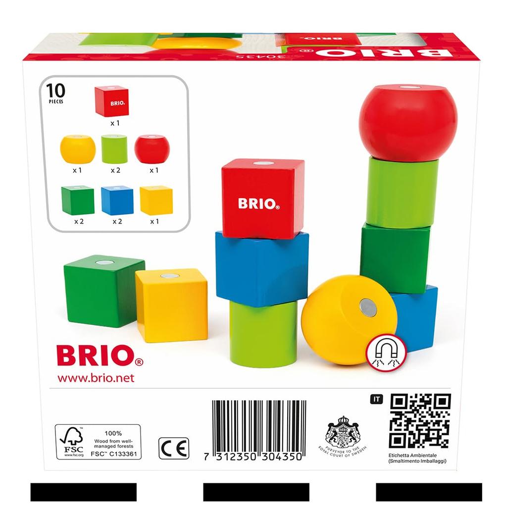 BRIO Magnetic Color Blocks 30435 (Building Blocks) for Ages 12 Months and Up