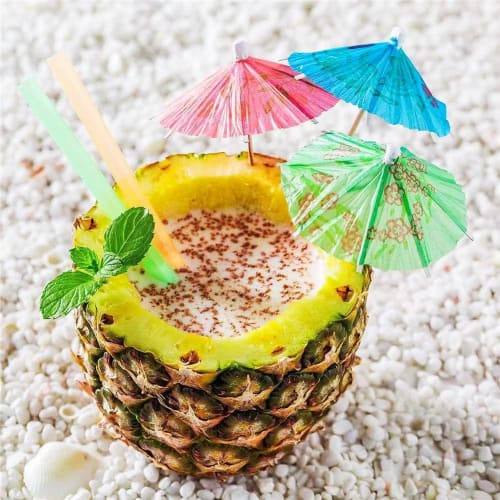 220-Piece Toothpick Umbrella Picks, Cocktail Picks, Mini Parasols, Party Straws, Fruit Picks, Perfect for Bars, Restaurants, Events, and Party Supplie