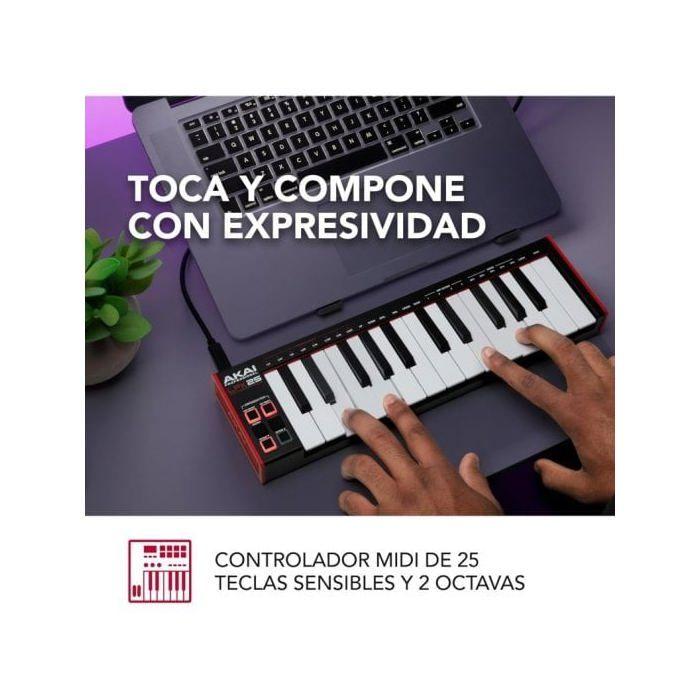 Clavier Maître - Akai - LPK25 Mk2 - 25 Mini-Touches - USB - Arpégiateur Intégré