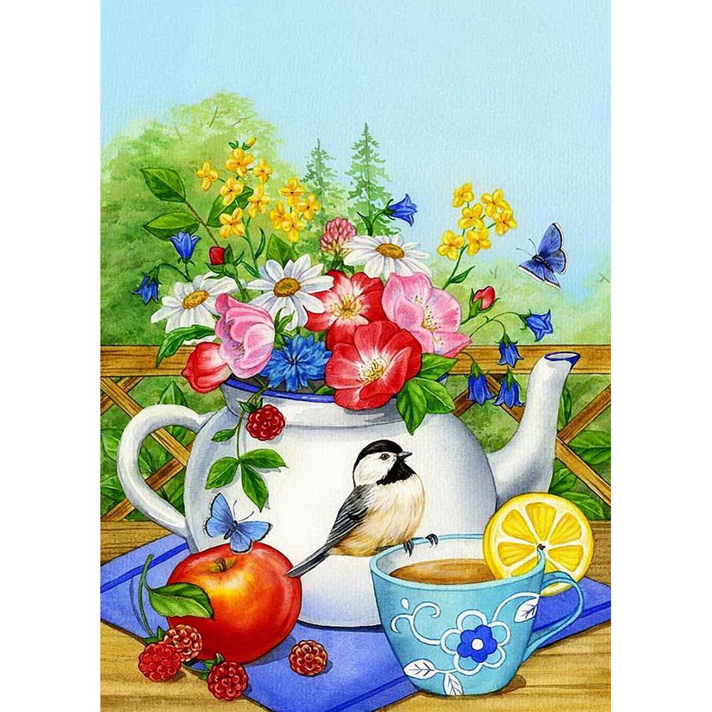 DIY Diamante Pintura Flor Patrón De Mosaico 5D Diamante Bordado Punto De Cruz Decoración Del Hogar Regalo De Año Nuevo