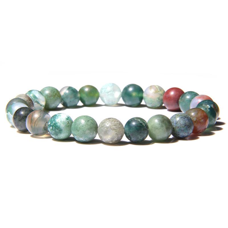 8Mm Natural Stone Bead Bracelet Men's Turquoise Elastic Bracelet.