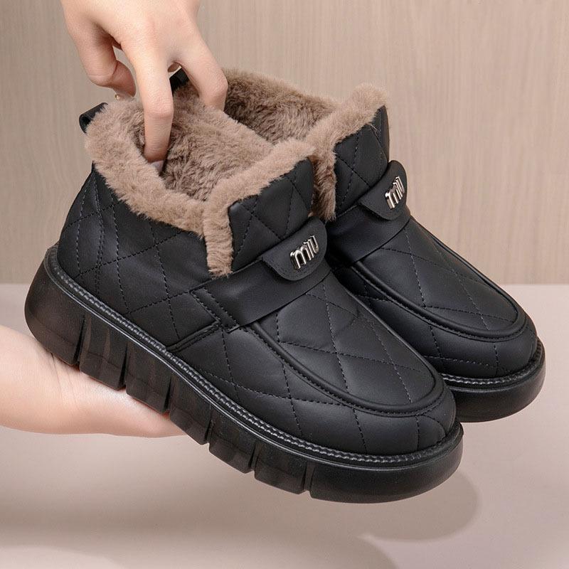 Cotton Shoes Women's Shoes New Cold-proof Leather Cotton Boots Fashion Snow Boots Warm and Comfortable Boots Women's High-top Women's Boots
