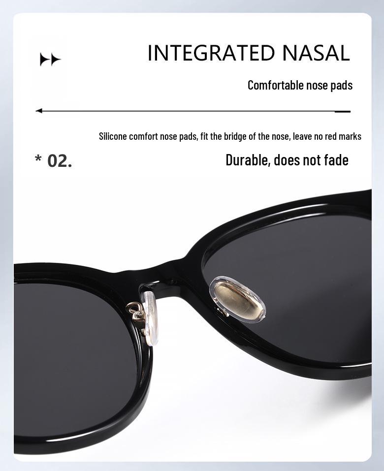 2435 New Style TR90 Silicone Nose Pads Korean UV Protection Women’s Polarized Retro Sunglasses