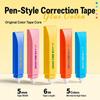 Smooth No-break Correction Tape Pen Style Correction Roller  School Office Supplies