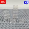 50pcs/lot MOC Bricks Transparent Clear Plate Block 1x1 1x2 1x4 1x6 02426 4070 Educational Building Blocks Kids Toys