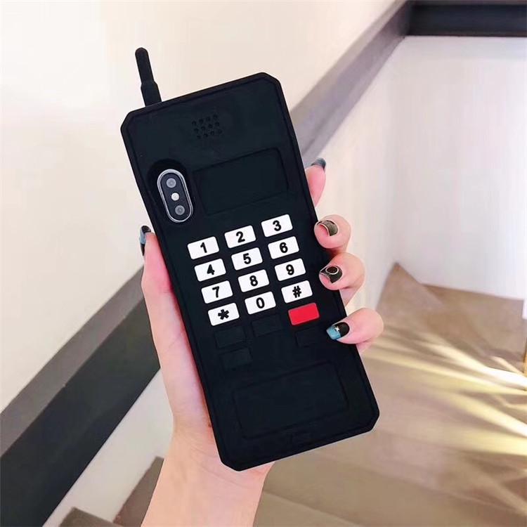 

3D Мультяшный Дизайн Телефонной Антенны Чехол для Телефона Для iPhone 17 16 15 14 13 12 11 Pro Max XS X Plus Силиконовый Ударопрочный Чехол iPhone 13 Pro чёрный
