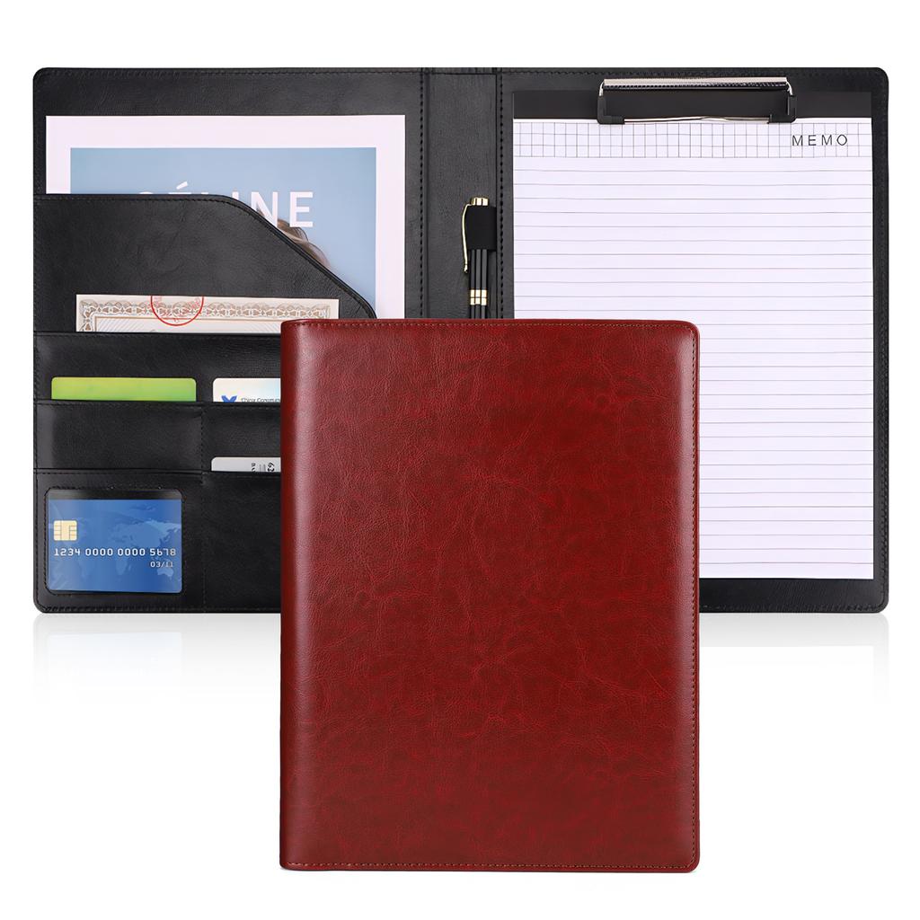 A4 Clipboard Folder with Notepad Business Document Manager Clip Large Capacity Document File Bag for Business Meeting & Travel