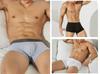 Men's Pure Cotton U-Convex Boxer Briefs - Comfortable, Skin-friendly Solid Color Sports Shorts