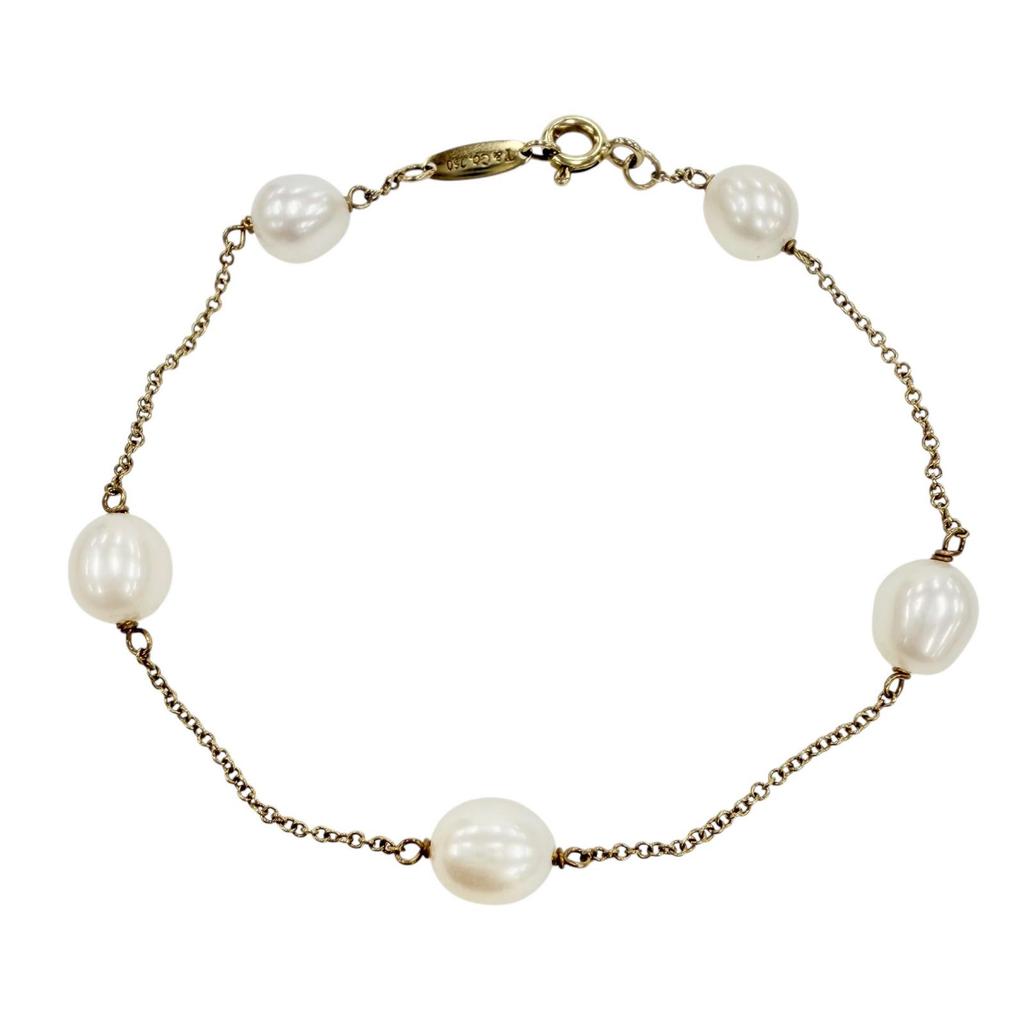 Great TIFFANY&Co. bracelet By the yard Yellow Gold 750 Women Used