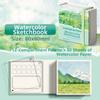 Grid Paint Box Tearable Painting Book Travel Watercolor Palette Paint Palette Notebook