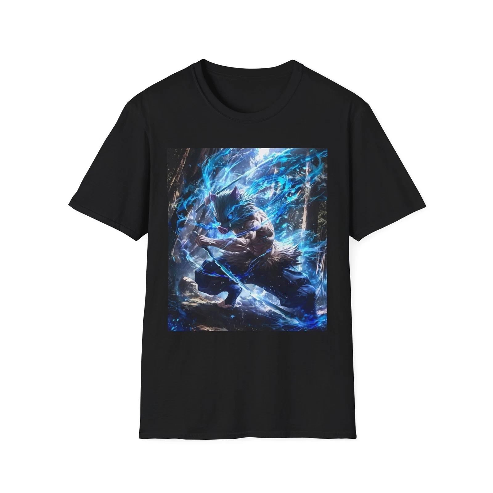 Demon Slayer Unisex JL Anime T-Shirt Softstyle - Inozuke Power 130