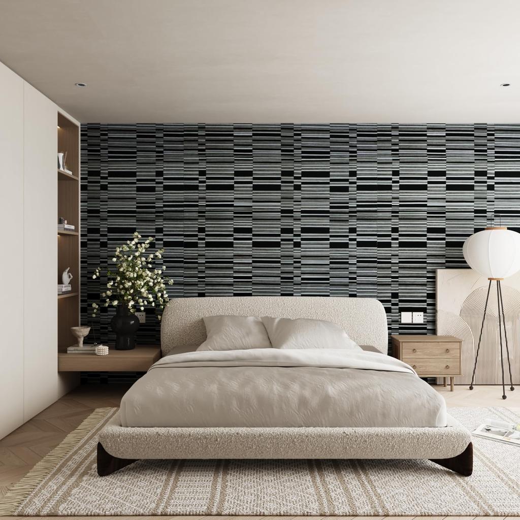 Boobest Breite 40 cm x Länge 9 m, Zuschneidebogen, schwarz-weiß gestreifte Tapete, überklebbar, dickes Küchen-Remake-Blatt, wasserfest, hitzebeständig