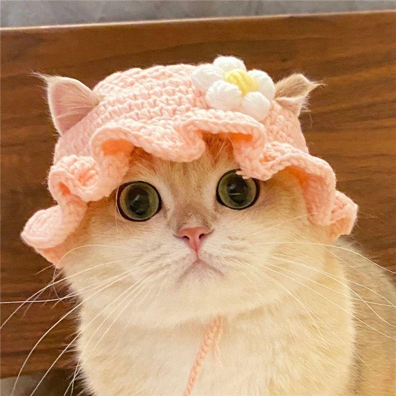 

( Flower) -themed Woven Hat M розовый