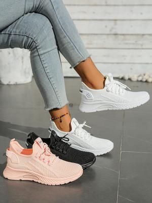 Damen Schuhe Lässiger Sneaker Herbst Neue Mode Freizeit Sport Einzelne Schuhe Grenzüberschreitender Fabrik Trend Fly Weaving