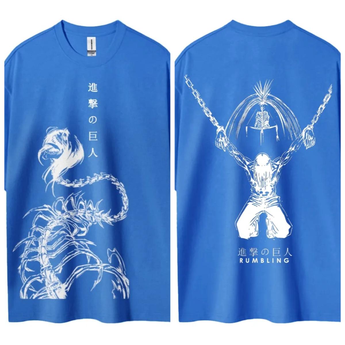 Attack on Titan Printed Short Sleeve Casual Summer Wear Mens Comfortable Clothing Mens Clothing Short Sleeve Half Sleeve Top 4XL